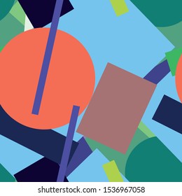 Flat material design - Creative vector trend seamless.
