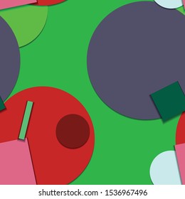 Flat material design - Creative vector trend seamless.