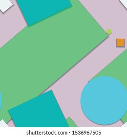 Flat material design - Creative vector trend seamless.