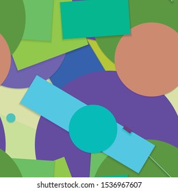 Flat material design - Creative vector trend seamless.