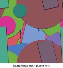 Flat material design - Creative vector trend seamless.