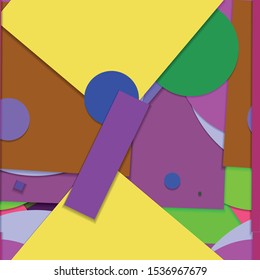 Flat material design - Creative vector trend seamless.