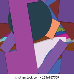 Flat material design - Creative vector trend seamless.