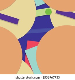 Flat material design - Creative vector trend seamless.