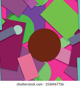 Flat material design - Creative vector trend seamless.
