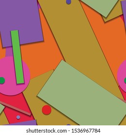 Flat material design - Creative vector trend seamless.