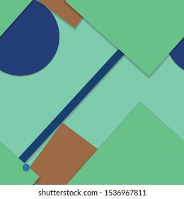 Flat material design - Creative vector trend seamless.