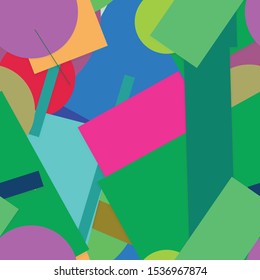Flat material design - Creative vector trend seamless.