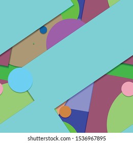 Flat material design - Creative vector trend seamless.