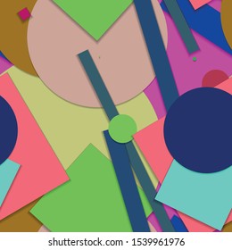 Flat material design - Creative vector trend seamless.