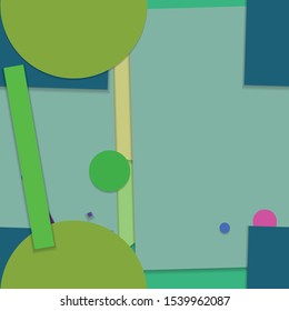 Flat material design - Creative vector trend seamless.