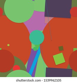 Flat material design - Creative vector trend seamless.