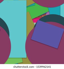 Flat material design - Creative vector trend seamless.