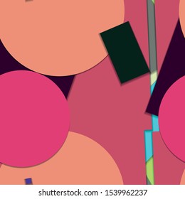 Flat material design - Creative vector trend seamless.