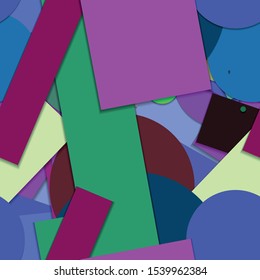 Flat material design - Creative vector trend seamless.