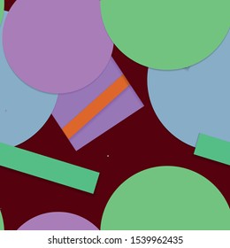 Flat material design - Creative vector trend seamless.