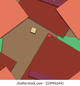 Flat material design - Creative vector trend seamless.