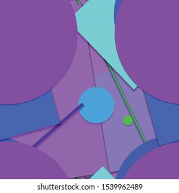 Flat material design - Creative vector trend seamless.