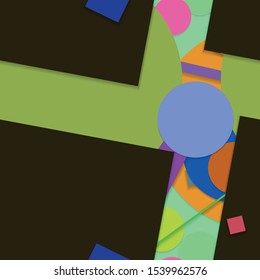 Flat material design - Creative vector trend seamless.