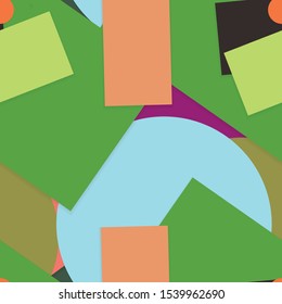 Flat material design - Creative vector trend seamless.