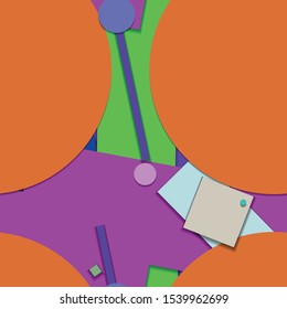 Flat material design - Creative vector trend seamless.