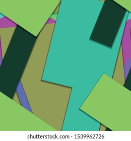 Flat material design - Creative vector trend seamless.