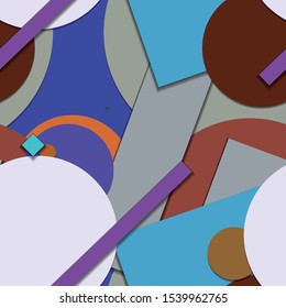 Flat material design - Creative vector trend seamless.