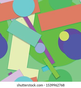 Flat material design - Creative vector trend seamless.