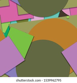 Flat material design - Creative vector trend seamless.