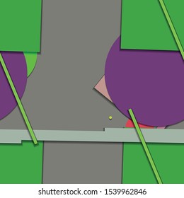 Flat material design - Creative vector trend seamless.