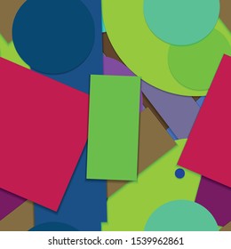 Flat material design - Creative vector trend seamless.