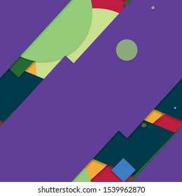 Flat material design - Creative vector trend seamless.