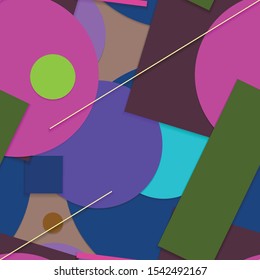 Flat material design - Creative vector trend seamless.