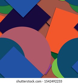 Flat material design - Creative vector trend seamless.
