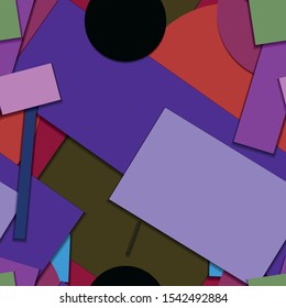 Flat material design - Creative vector trend seamless.