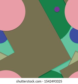 Flat material design - Creative vector trend seamless.