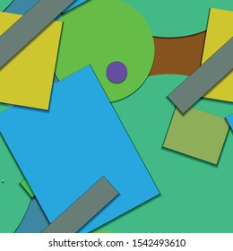 Flat material design - Creative vector trend seamless.