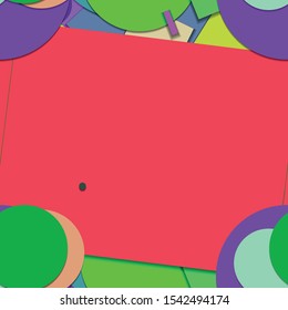 Flat material design - Creative vector trend seamless.