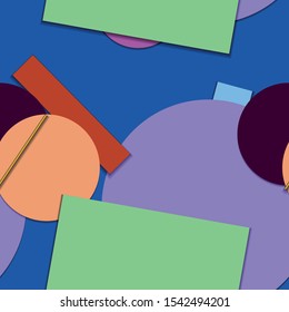 Flat material design - Creative vector trend seamless.