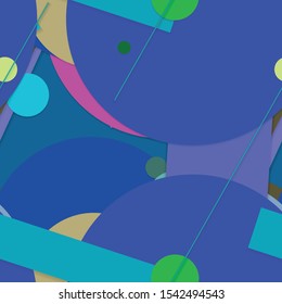 Flat material design - Creative vector trend seamless.