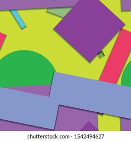 Flat material design - Creative vector trend seamless.