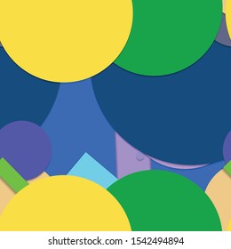 Flat material design - Creative vector trend seamless.