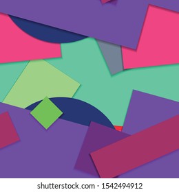 Flat material design - Creative vector trend seamless.
