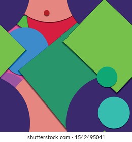 Flat material design - Creative vector trend seamless.