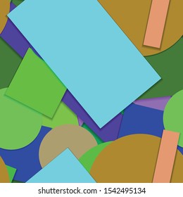 Flat material design - Creative vector trend seamless.