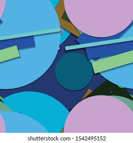 Flat material design - Creative vector trend seamless.