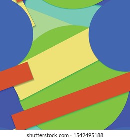 Flat material design - Creative vector trend seamless.
