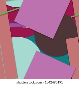 Flat material design - Creative vector trend seamless.