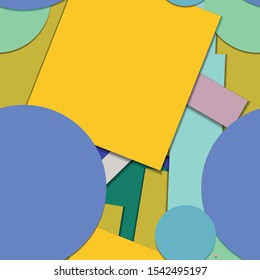 Flat material design - Creative vector trend seamless.