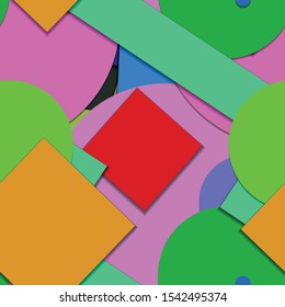 Flat material design - Creative vector trend seamless.